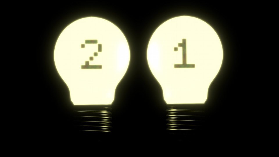 2 light bulbs