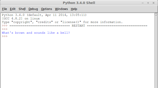 Running a Python program in IDLE